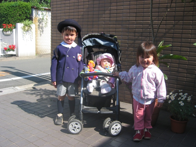 Walking to preschool, 2003